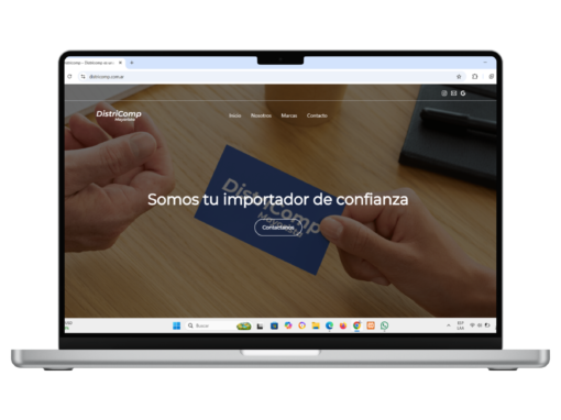 Sitio web diseñado para Districomp