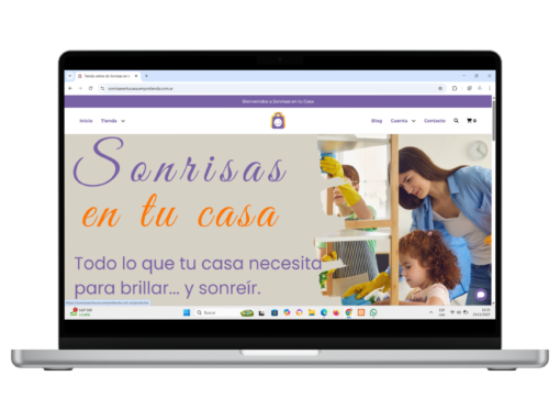Sitio web diseñado para Sonrisas en Tu Casa