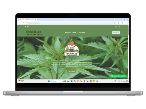 Sitio web diseñado para Wormlix